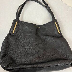 Women's Black pebbled leather Vince Camuto Shoulder Tote